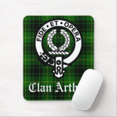 Tapis De Souris Clan Arthur Crest Badge & Tartan (Avec souris)
