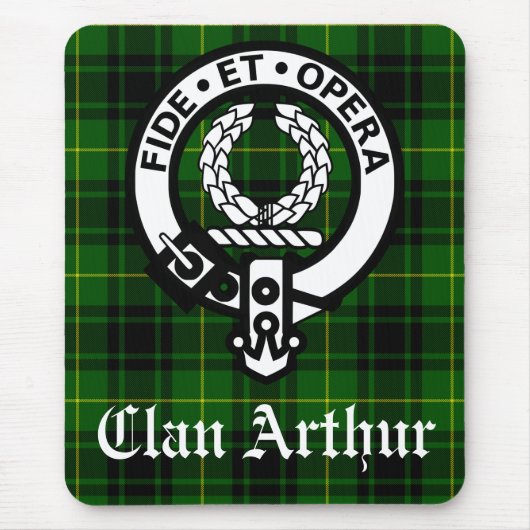 Tapis De Souris Clan Arthur Crest Badge & Tartan (Devant)
