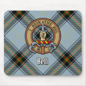 Tapis De Souris Clan Bell Crest sur Tartan (Devant)
