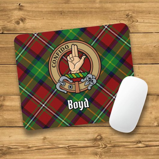 Tapis De Souris Clan Boyd Crest sur Tartan