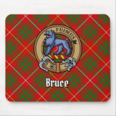 Tapis De Souris Clan Bruce Crest sur Tartan (Devant)