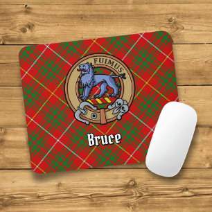 Tapis De Souris Clan Bruce Crest sur Tartan