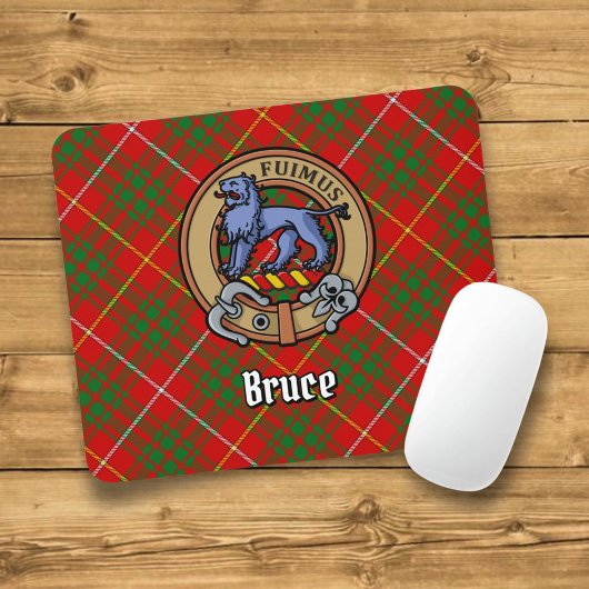 Tapis De Souris Clan Bruce Crest sur Tartan