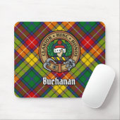 Tapis De Souris Clan Buchanan Crest sur Tartan (Avec souris)