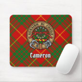 Tapis De Souris Clan Cameron Crest sur Tartan (Avec souris)
