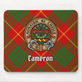Tapis De Souris Clan Cameron Crest sur Tartan (Devant)