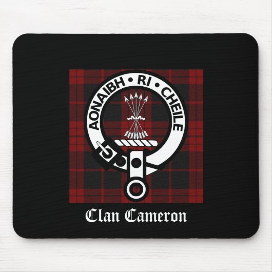 Tapis De Souris Clan Cameron Crest & Tartan (Devant)
