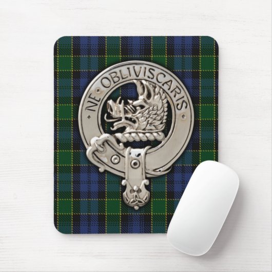 Tapis De Souris Clan Campbell Crest et Breadalbane Tartan (Avec souris)