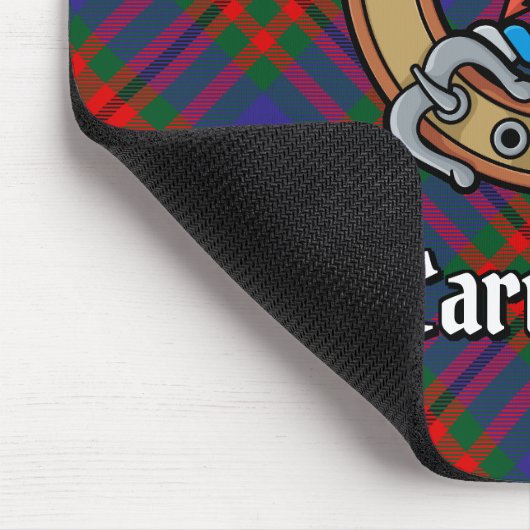 Tapis De Souris Clan Carnegie Crest sur Tartan (Coin)