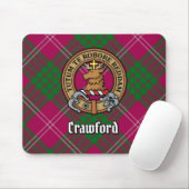 Tapis De Souris Clan Crawford Crest sur Tartan (Avec souris)