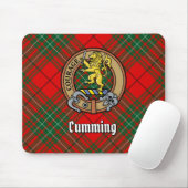 Tapis De Souris Clan Cumming Crest sur Tartan (Avec souris)