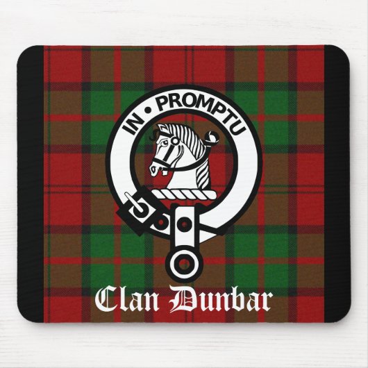 Tapis De Souris Clan Dunbar Tartan & Crest Badge (Devant)