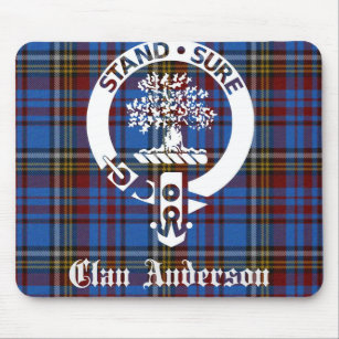 Tapis De Souris Clan écossais Anderson Crest & Tartan