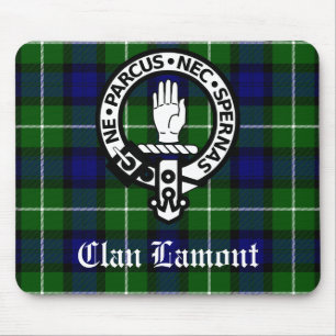 Tapis De Souris Clan écossais Lamont Crest Badge et Tartan