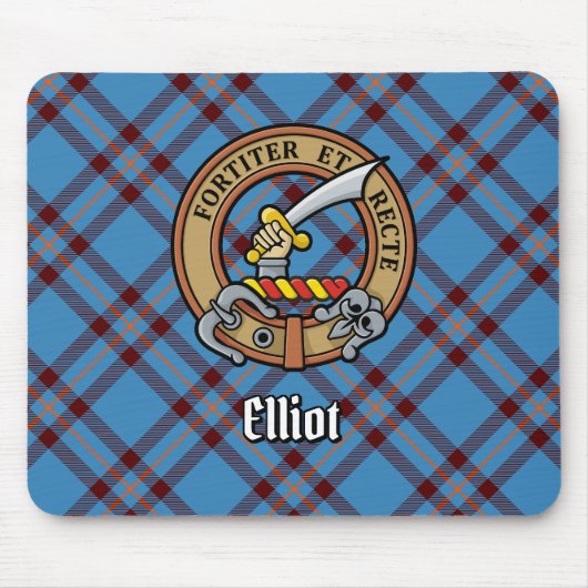 Tapis De Souris Clan Elliot Crest sur le tarte antique (Devant)