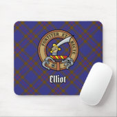 Tapis De Souris Clan Elliot Crest sur Tartan moderne (Avec souris)