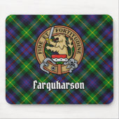 Tapis De Souris Clan Farquharson Crest sur Tartan (Devant)