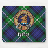 Tapis De Souris Clan Forbes Crest sur Tartan (Devant)