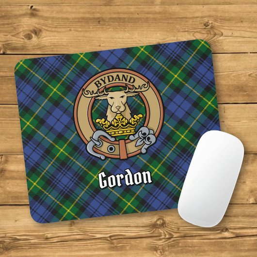 Tapis De Souris Clan Gordon Crest sur Tartan