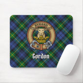 Tapis De Souris Clan Gordon Crest sur Tartan (Avec souris)