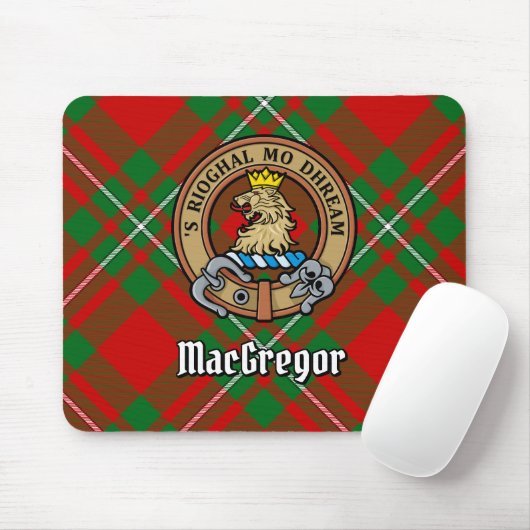 Tapis De Souris Clan Gregor Crest sur Tartan (Avec souris)