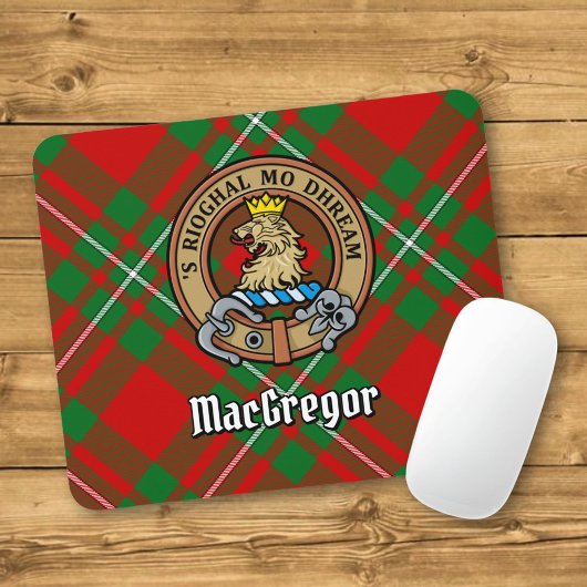 Tapis De Souris Clan Gregor Crest sur Tartan