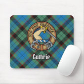 Tapis De Souris Clan Guthrie Crest sur Tartan (Avec souris)