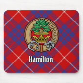 Tapis De Souris Clan Hamilton Crest sur Red Tartan (Devant)