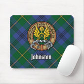 Tapis De Souris Clan Johnston Crest sur Tartan (Avec souris)