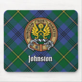 Tapis De Souris Clan Johnston Crest sur Tartan (Devant)