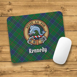 Tapis De Souris Clan Kennedy Crest sur Tartan