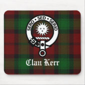 Tapis De Souris Clan Kerr Crest Badge Tartan (Devant)
