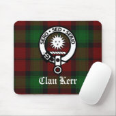 Tapis De Souris Clan Kerr Crest & Tartan personnalisable (Avec souris)
