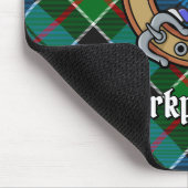 Tapis De Souris Clan Kirkpatrick Crest sur Tartan (Coin)