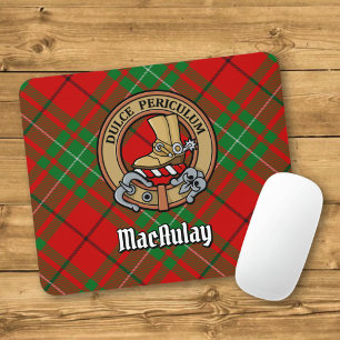 Tapis De Souris Clan MacAulay Crest sur Tartan