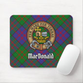 Tapis De Souris Clan MacDonald Crest sur Tartan (Avec souris)
