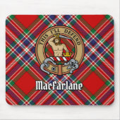 Tapis De Souris Clan MacFarlane Crest sur Red Tartan (Devant)