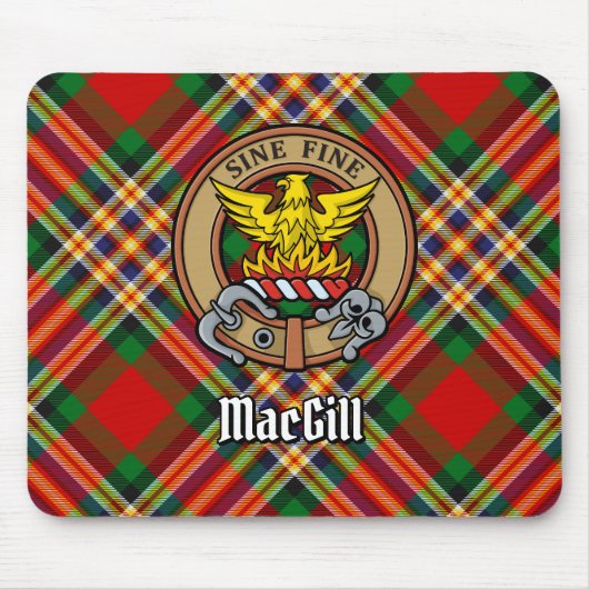 Tapis De Souris Clan MacGill Crest sur Tartan (Devant)
