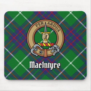 Tapis De Souris Clan MacIntyre Crest sur Tartan