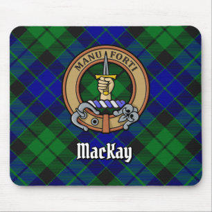 Tapis De Souris Clan MacKay Crest sur Tartan