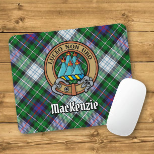 Tapis De Souris Clan MacKenzie Crest sur Tartan de robe