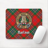 Tapis De Souris Clan MacLean Crest sur Tartan (Avec souris)