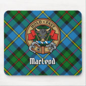 Tapis De Souris Clan MacLeod Crest sur la chasse Tartan (Devant)