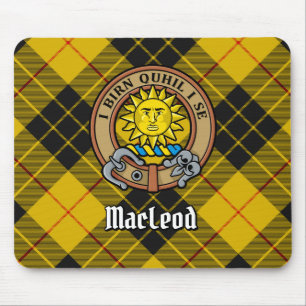 Tapis De Souris Clan MacLeod de Lewis Crest sur Tartan