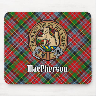 Tapis De Souris Clan MacPherson Crest sur Tartan