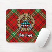 Tapis De Souris Clan Morrison Crest sur Red Tartan (Avec souris)