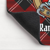 Tapis De Souris Clan Ramsay Crest sur Red Tartan (Coin)