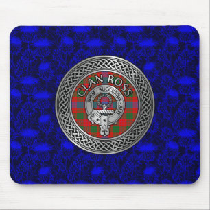 Tapis De Souris Clan Ross Crest & Tartan Knot