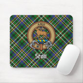 Tapis De Souris Clan Scott Crest sur Green Tartan (Avec souris)