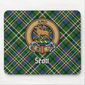 Tapis De Souris Clan Scott Crest sur Green Tartan (Devant)